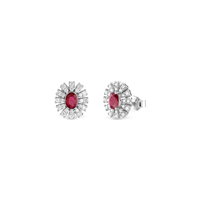 Orecchini Bliss Donna Bl girasole in Oro bianco Rubino 0.42 Ct 20109817 - 20109817
